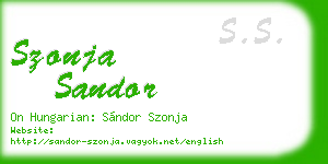 szonja sandor business card